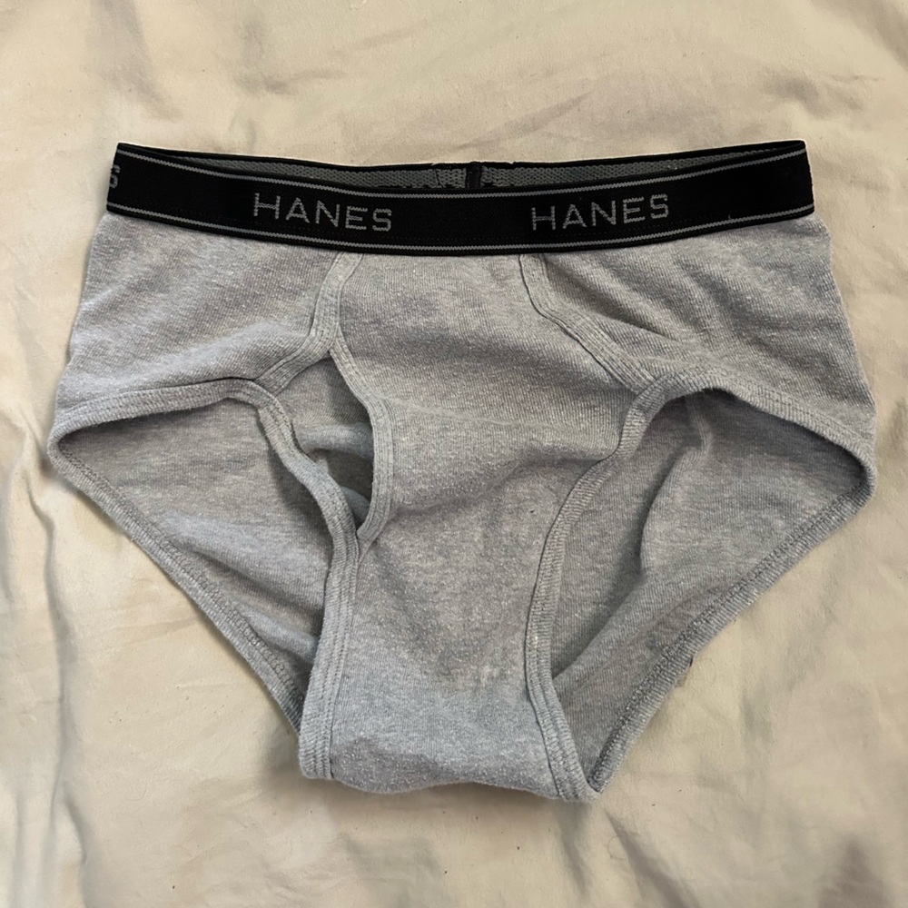 Hanes Gray Classic Briefs with Comfortable Waistband